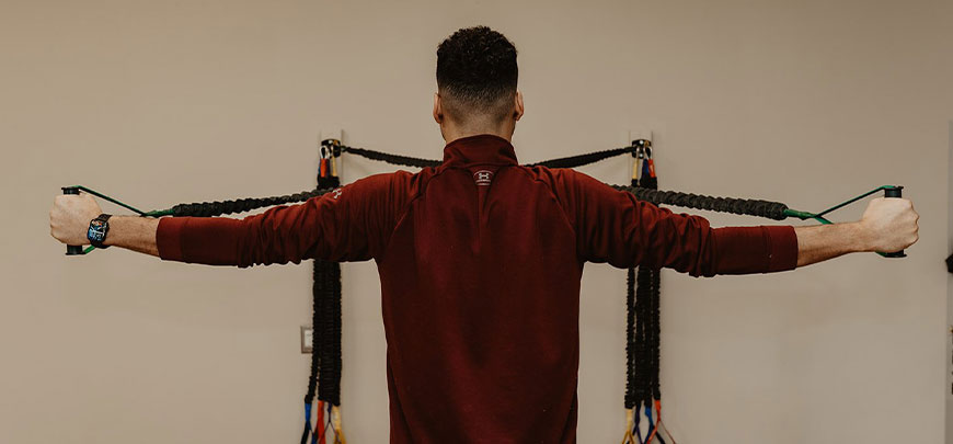 patient receiving Rehabilitative Therapy as part of the neuropathy treatment protocol at Monumental Health and Wellness in Colville